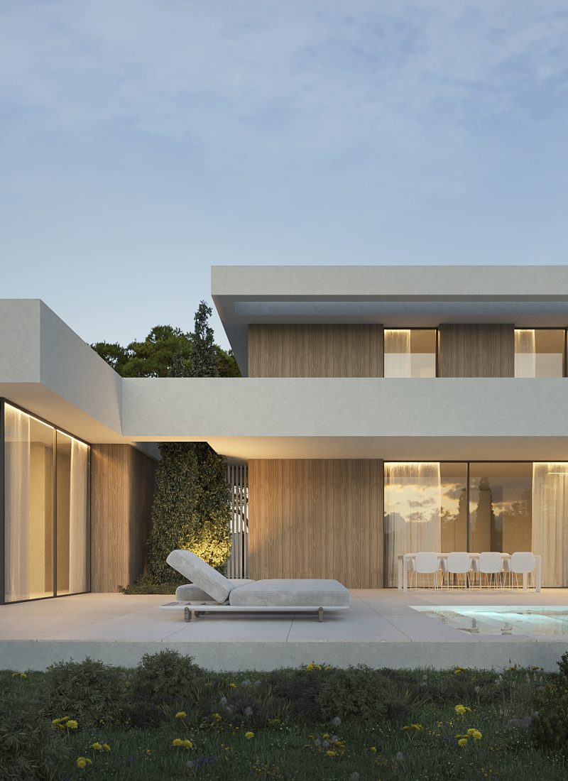 Vista exterior noche